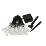 Lampki solarne ogrodowe sople 6 5m 30LED cieply bialy