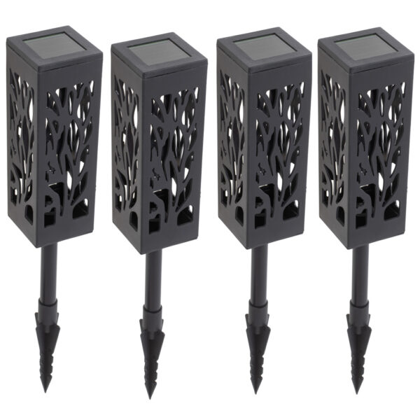 Lampy lampiony solarne stojace dekoracyjne 4 sztuki