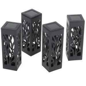 Lampy lampiony solarne stojace dekoracyjne 4 sztuki