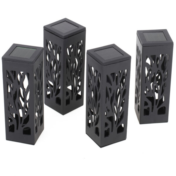 Lampy lampiony solarne stojace dekoracyjne 4 sztuki