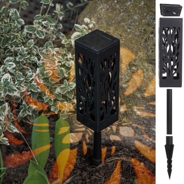 Lampy lampiony solarne stojace dekoracyjne 4 sztuki