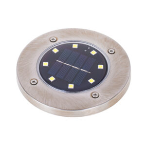 Lampy solarne gruntowe najazdowe ogrodowe 8LED 4szt cieply bialy