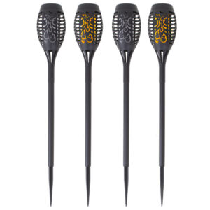 Lampy solarne ogrodowe pochodnie 12LED 4szt