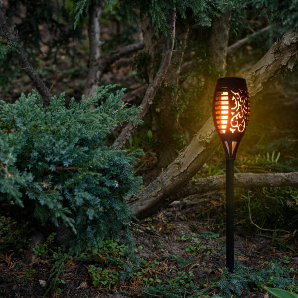 Lampy solarne ogrodowe pochodnie 12LED 4szt