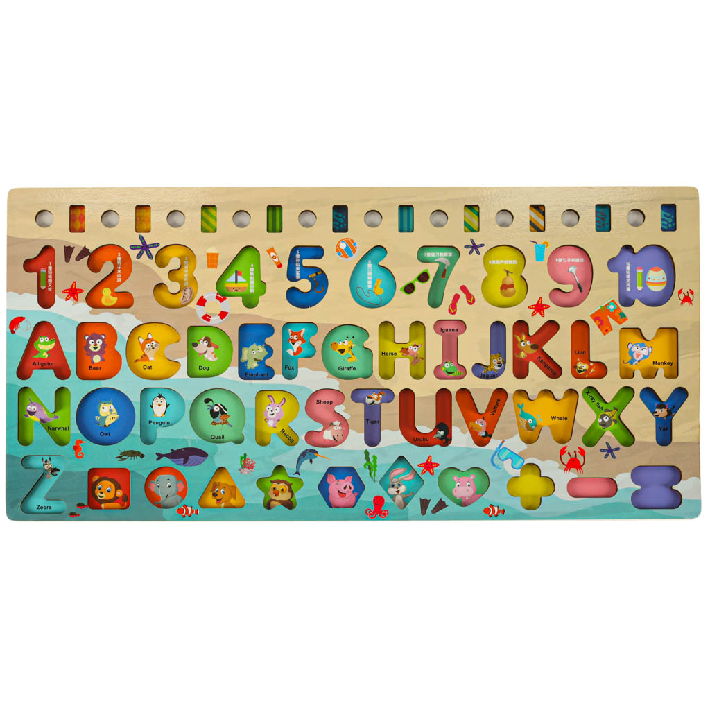 Liczydlo drewniane rybki lowienie rybek alfabet cyfry