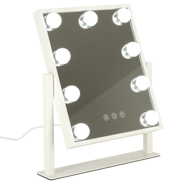 Lusterko do makijazu kosmetyczne podswietlane LED Hollywood z 9 zarowkami USB 25 x 30 cm Lusterko do makijazu kosmetyczne podswietlane LED Hollywood z 9 zarowkami USB 25 x 30 cm