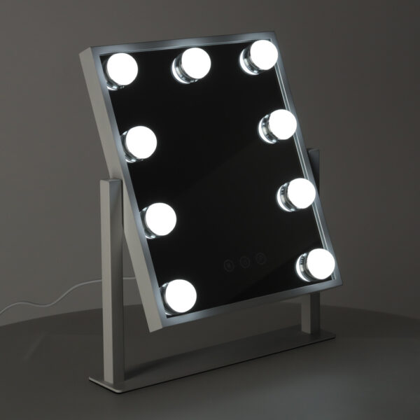 Lusterko do makijazu kosmetyczne podswietlane LED Hollywood z 9 zarowkami USB 25 x 30 cm