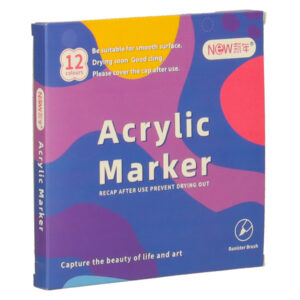 Markery akrylowe do tkanin kamieni pisaki flamastry mazaki wodoodporne DIY 12 szt