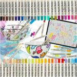 Markery akrylowe do tkanin kamieni pisaki flamastry mazaki wodoodporne DIY 48 szt