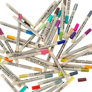 Markery akrylowe do tkanin kamieni pisaki flamastry mazaki wodoodporne DIY 48 szt