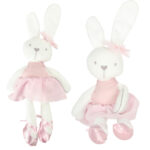Maskotka pluszowa krolik w rozowej sukience 42cm