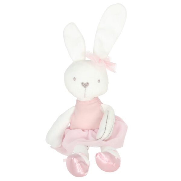 Maskotka pluszowa krolik w rozowej sukience 42cm