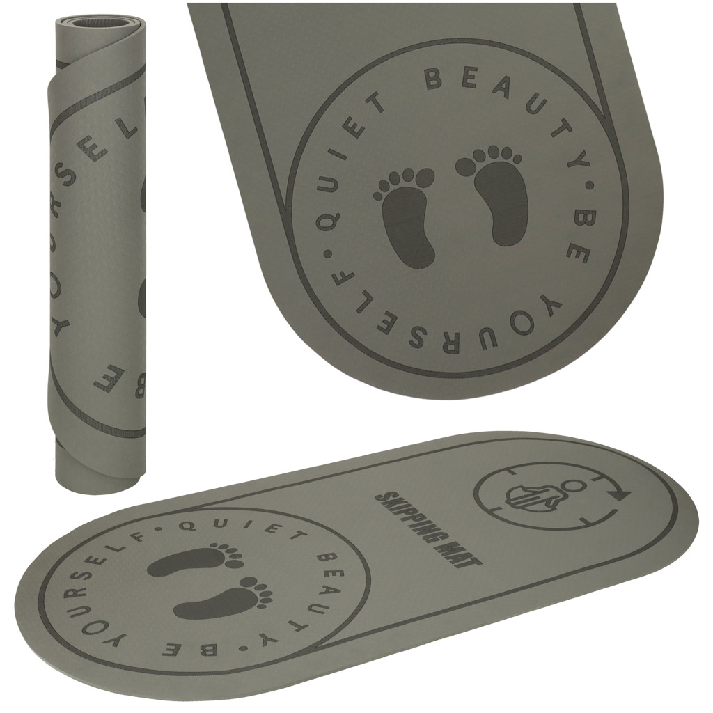 Mata do cwiczen jogi skakania na skakance wygluszajaca antyposlizgowa 127x63x0 6 cm czarna