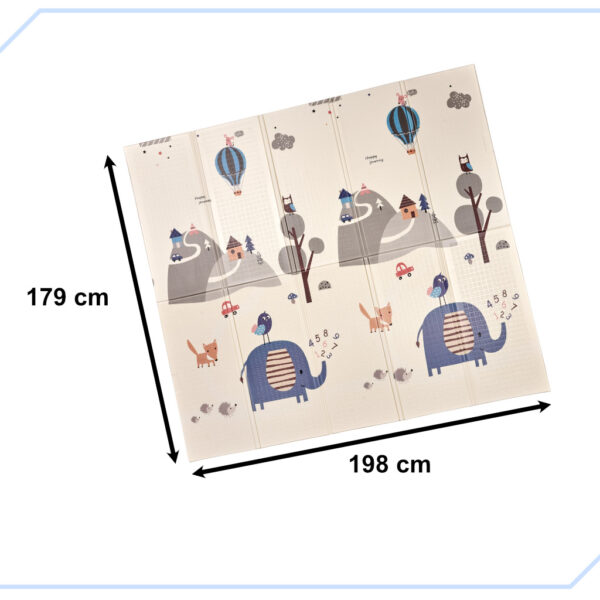 Mata edukacyjna skladana piankowa dwustronna 179x198cm ulica las