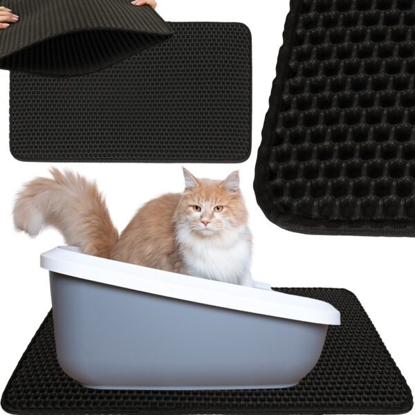 Mata pod kuwete dla kota wodoodporna dwuwarstwowa 40x60cm XXL