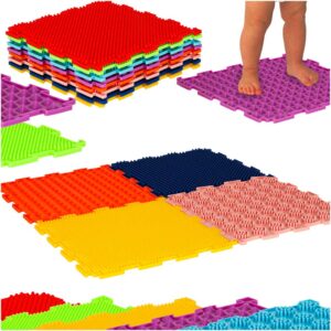Mata sensoryczne puzzle montessori do masazu stop 8 elementow