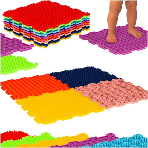 Mata sensoryczne puzzle montessori do masazu stop 8 elementow Mata sensoryczne puzzle montessori do masazu stop 8 elementow