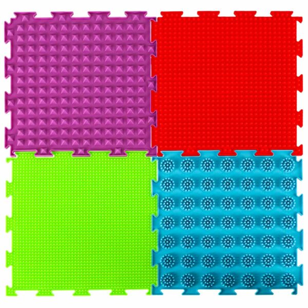 Mata sensoryczne puzzle montessori do masazu stop 8 elementow
