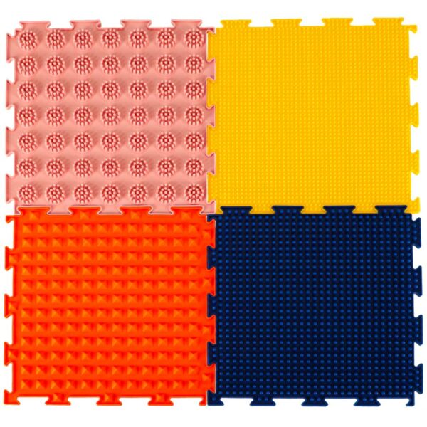 Mata sensoryczne puzzle montessori do masazu stop 8 elementow