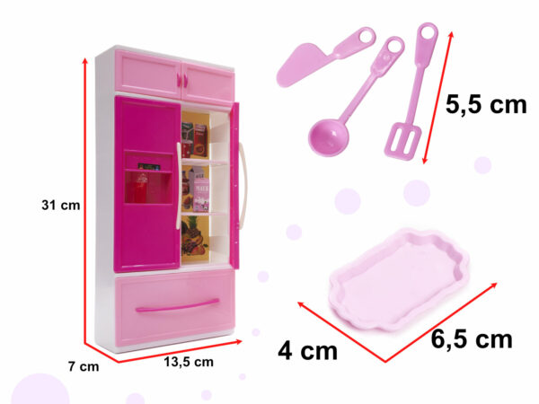 Mebelki dla lalek kuchnia 4 segmenty dzwieki LED