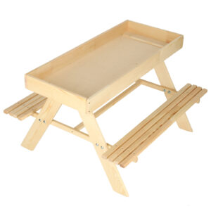 Meble ogrodowe dla dzieci stolik 2 lawki piaskownica tablica kredowa schowek 93 x 78 x 68 cm