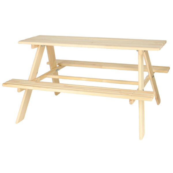 Meble ogrodowe dla dzieci zestaw stolik 2 laweczki drewniane 92 x 78 x 52cm
