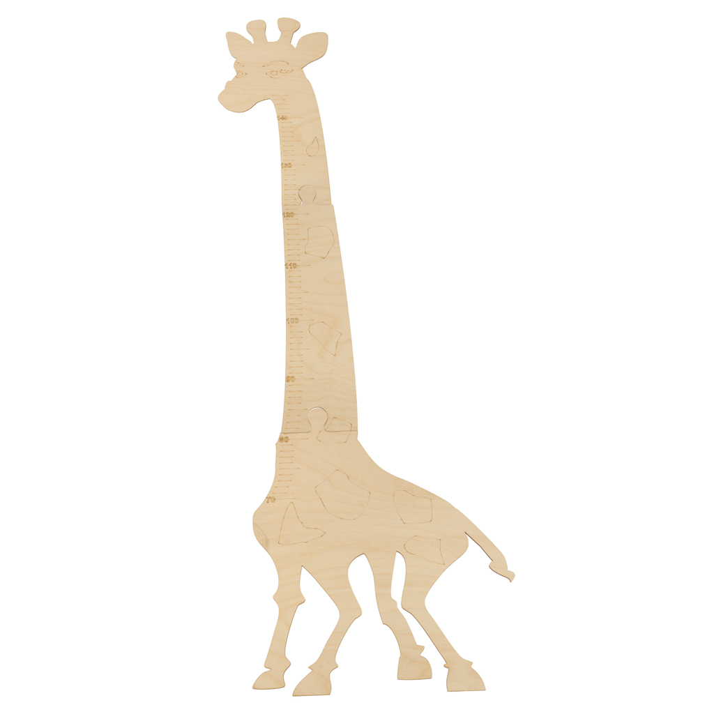 Miarka wzrostu drewniana zyrafa 125 cm