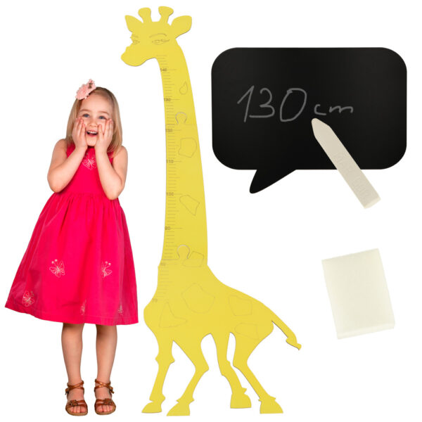 Miarka wzrostu drewniana zyrafa 125 cm zolta Miarka wzrostu drewniana zyrafa 125 cm zolta