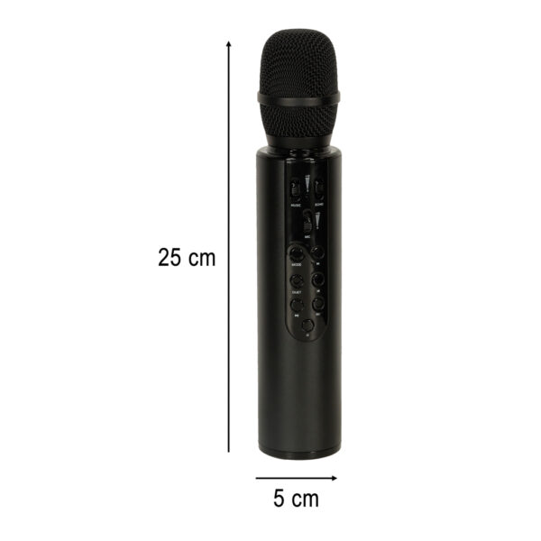 Чорний бездротовий мікрофон для караоке Bluetooth
