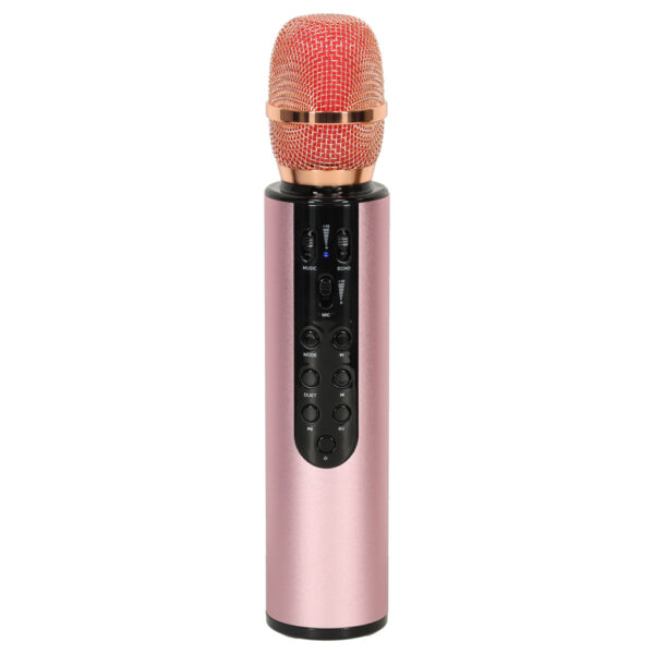 Bezdrôtový mikrofón pre karaoke bluetooth Pink