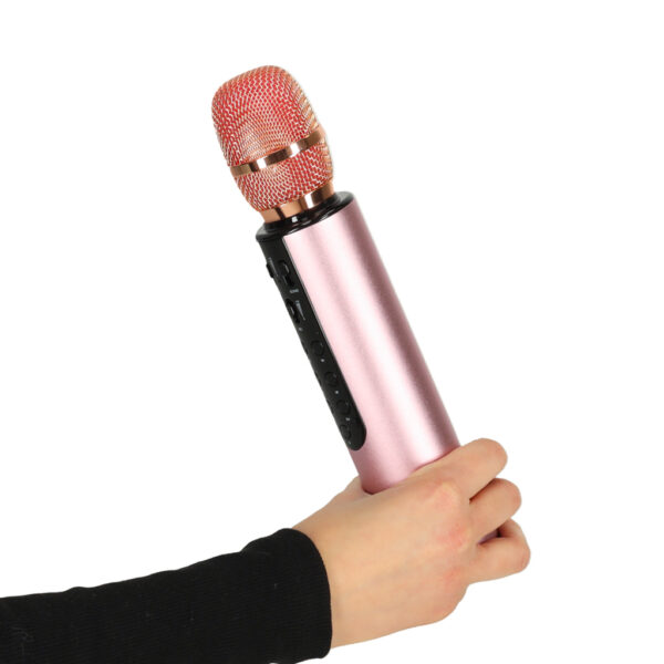 Bezdrôtový mikrofón pre karaoke bluetooth Pink