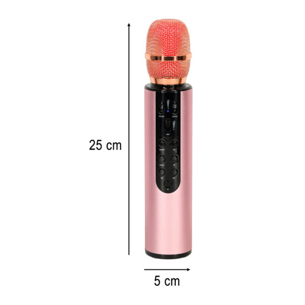 Bezdrôtový mikrofón pre karaoke bluetooth Pink