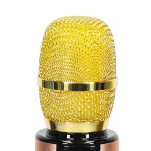 Mikrofon bezprzewodowy do karaoke Bluetooth zloty