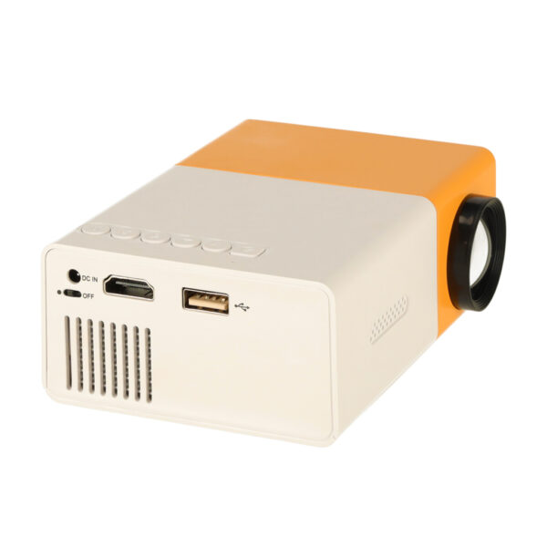 Mini projektor rzutnik przenosny dla dzieci LED TFT LCD 1920x1080 24 60 USB HDMI 12V pomaranczowo bialy Mini projektor rzutnik przenosny dla dzieci LED TFT LCD 1920x1080 24 60 USB HDMI 12V pomaranczowo bialy