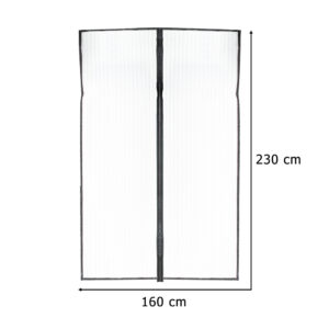 Moskitiera siatka magnetyczna LUARO na drzwi solidna mocny magnes 160x230cm