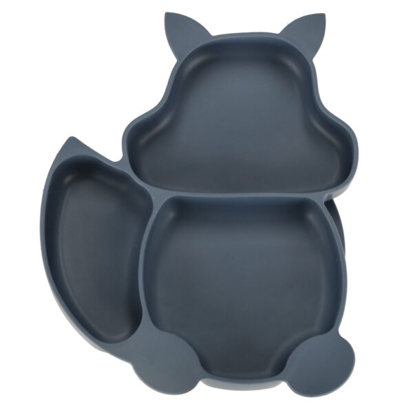 Silicone dishes for children squirrel set 9 elements dark blue