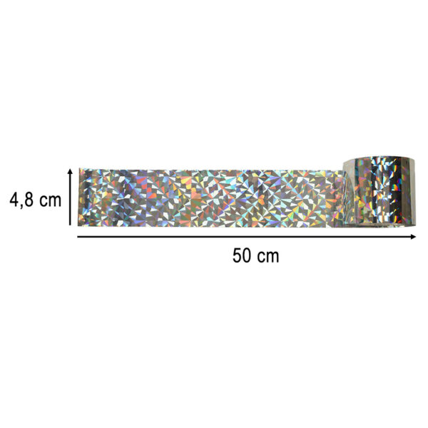 Odstraszacz ptakow tasma odblaskowa odstraszajaca ptaki 4 8cm x 50m 1 sztuka