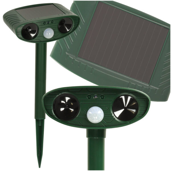 Odstraszacz solarny kretow na gryzonie kuny koty ptaki myszy szczury ultradzwieki