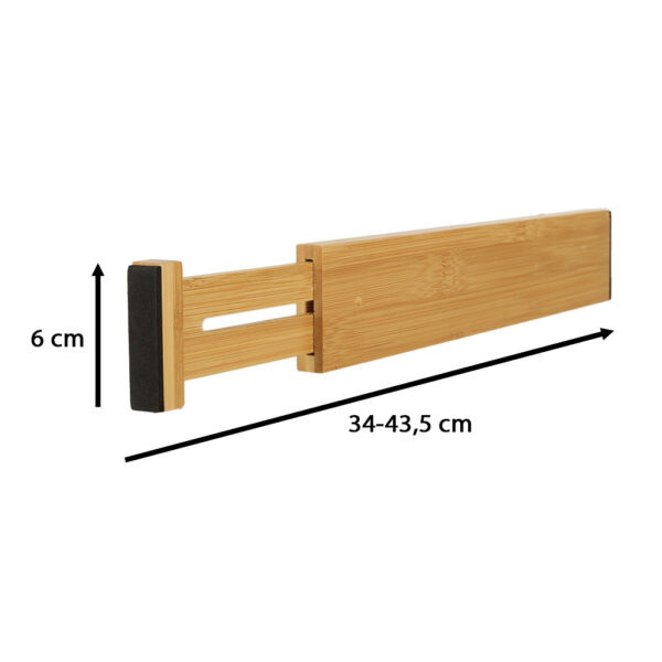 Organizer do szuflady bambusowy separator regulowany na sztucce narzedzia 43cm 1 sztuka