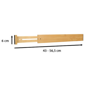 Organizer do szuflady bambusowy separator regulowany na sztucce narzedzia 56cm 1sztuka