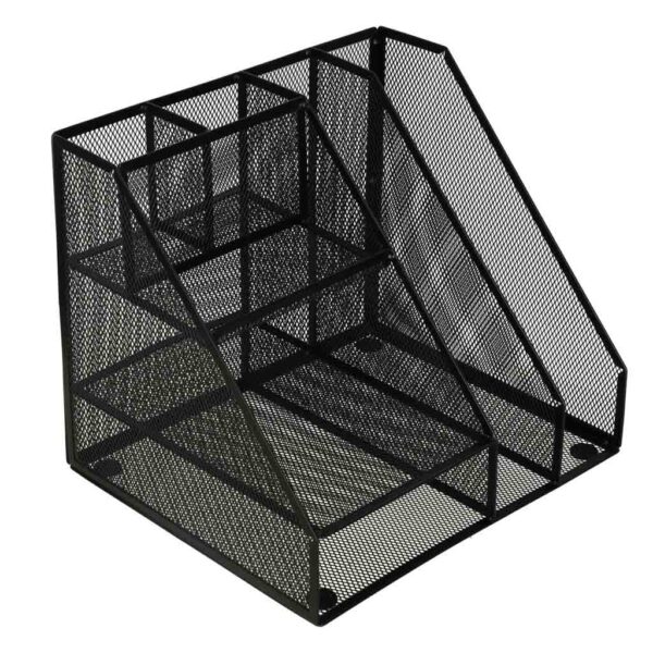 Organizer na biurko przybornik biurkowy metalowy 6 komor Organizer na biurko przybornik biurkowy metalowy 6 komor