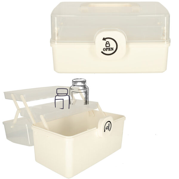 Organizer pojemnik na lekarstwa leki apteczka przechowywania lekow 29x16x15cm