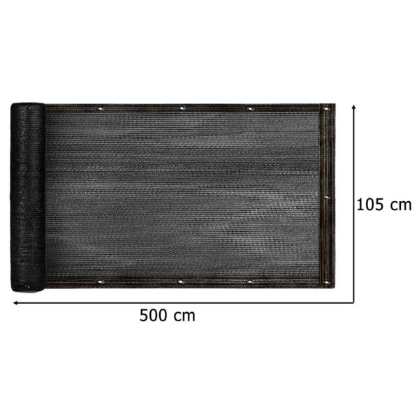 Oslona balkonowa LUARO mata maskujaca siatka cieniujaca na balkon taras 150g m2 105x500cm UV