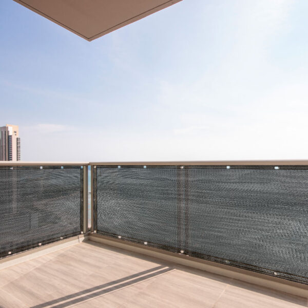 Oslona balkonowa LUARO mata maskujaca siatka cieniujaca na balkon taras 150g m2 105x700cm UV Trytytki