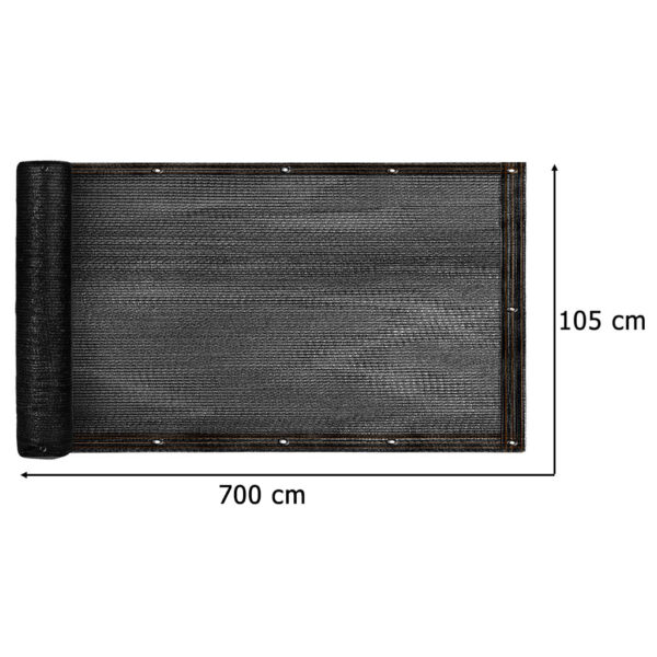 Oslona balkonowa LUARO mata maskujaca siatka cieniujaca na balkon taras 150g m2 105x700cm UV Trytytki