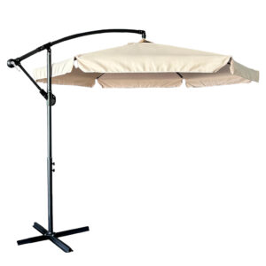 Parasol ogrodowy duzy skladany z wysiegnikiem 290cm bezowy