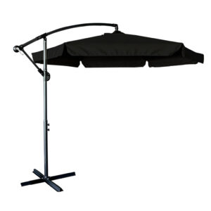 Parasol ogrodowy duzy skladany z wysiegnikiem 290cm czarny