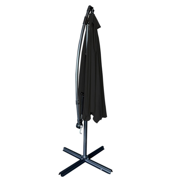 Parasol ogrodowy duzy skladany z wysiegnikiem 290cm czarny