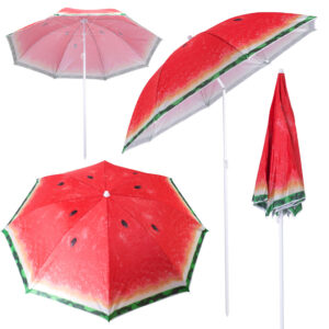 Parasol ogrodowy plazowy regulowany 150cm lamany arbuz