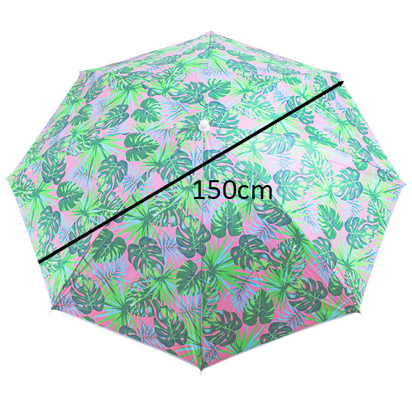 Parasol ogrodowy plazowy regulowany 150cm lamany liscie